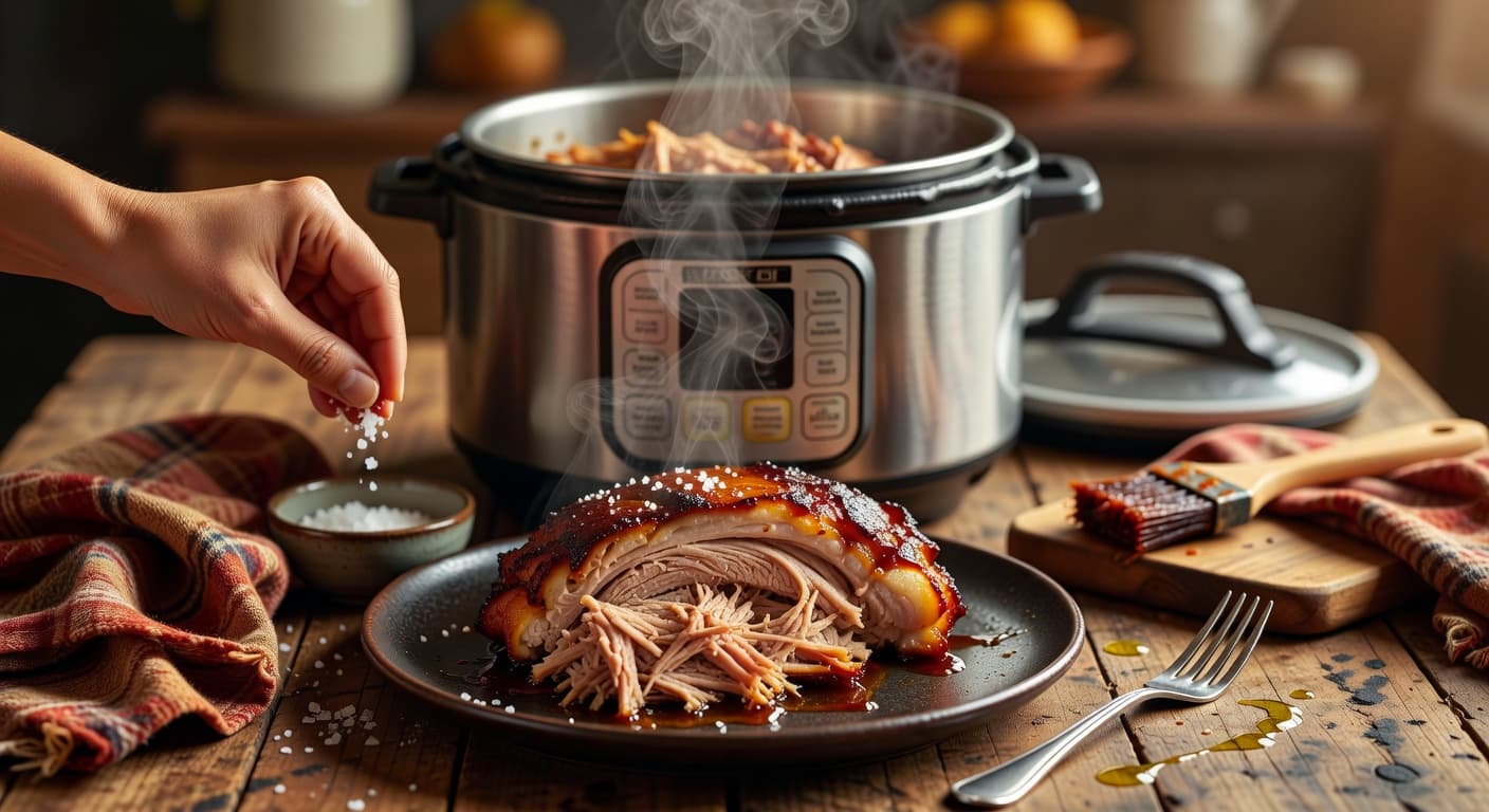 Taste and adjust seasoning as needed while preparing Best Pulled Pork in the Instant Pot