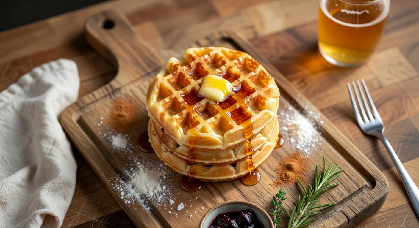 Homemade Belgian Waffle Recipe | Crispy & Fluffy