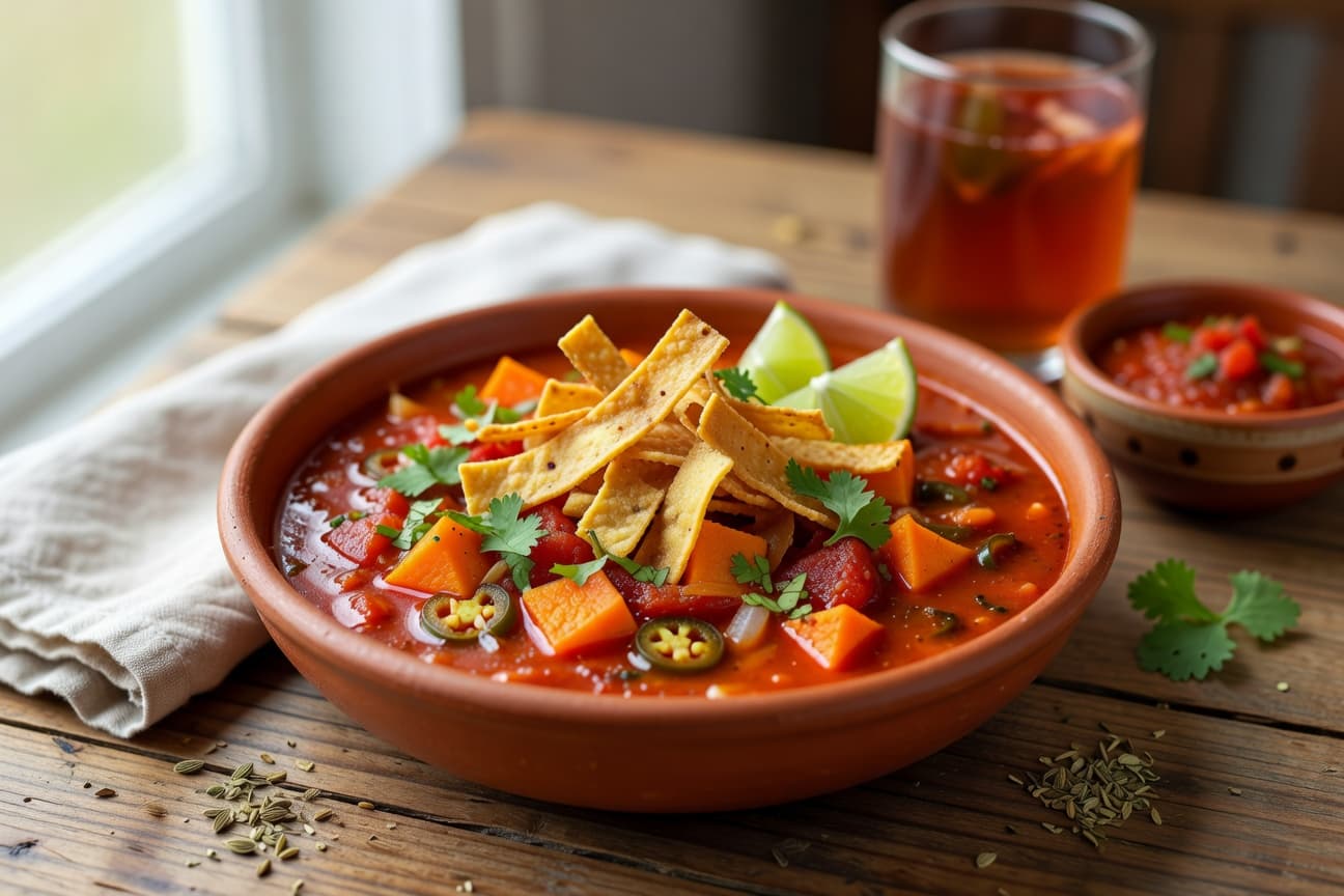 Instant Pot Sweet Potato Tortilla Soup Recipe